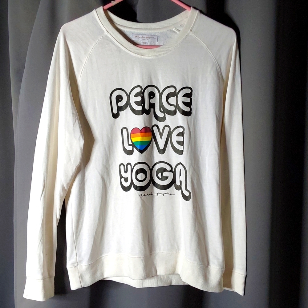 Spiritual Gangster Peace Love Yoga top size medium